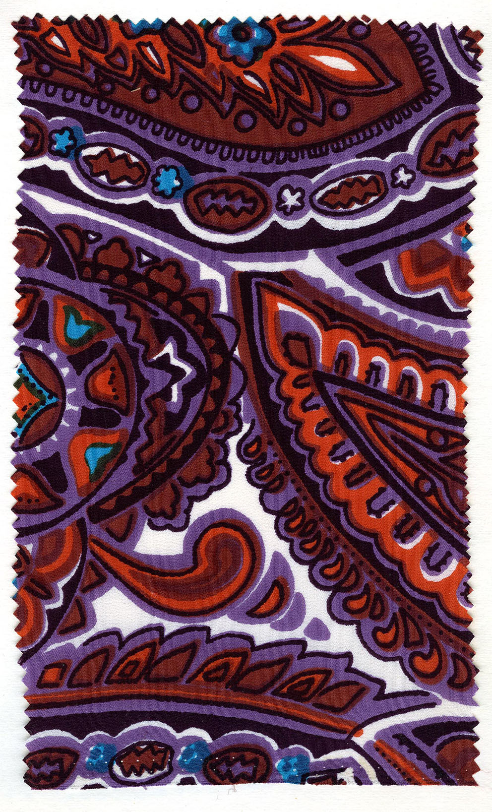 Фрагмент тканини «Турецькі огірки». 1970